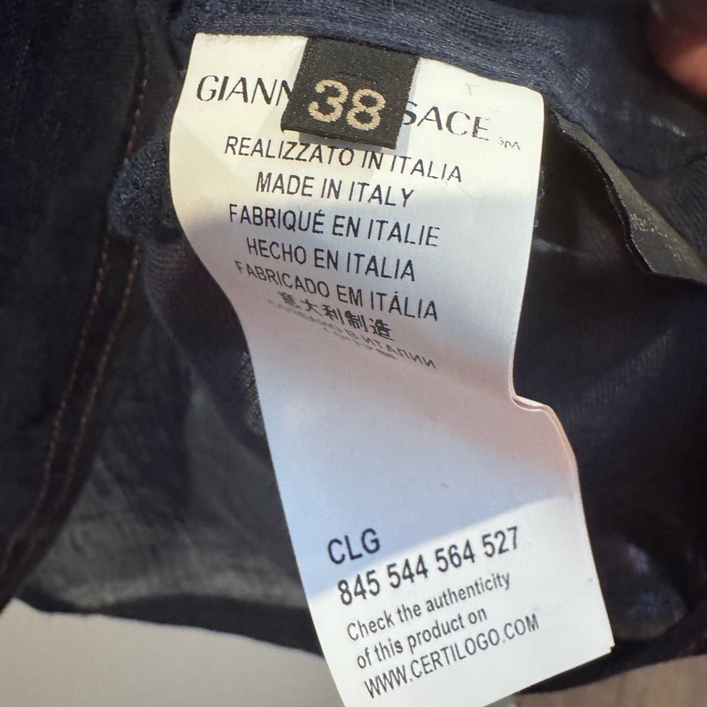 Versace Authentic “CLG” Deep Blue Short Sleeve Top - Picture 4 of 8